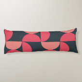 Mid-Century Modern Summer Sunset Lichaamskussen (Achterkant)