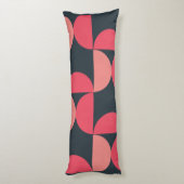 Mid-Century Modern Summer Sunset Lichaamskussen (Achterkant (Verticaal))