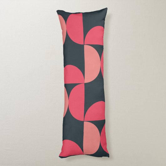 Mid-Century Modern Summer Sunset Lichaamskussen (Achterkant (Verticaal))