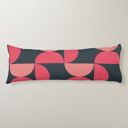 Mid-Century Modern Summer Sunset Lichaamskussen (Voorkant)