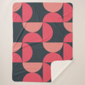 Mid-Century Modern Summer Sunset Sherpa Deken (Voorkant)