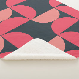 Mid-Century Modern Summer Sunset Sherpa Deken