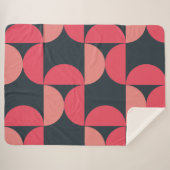 Mid-Century Modern Summer Sunset Sherpa Deken (Voorkant (horizontaal))