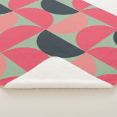 Mid-Century Modern Summer Sunset Sherpa Deken (3/4)