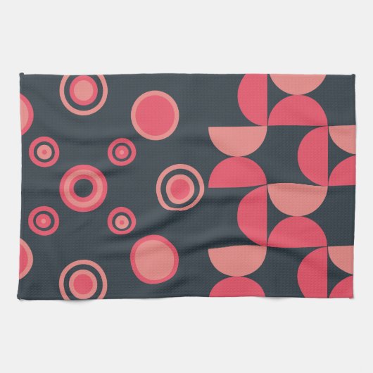 Mid-Century Modern Summer Sunset Theedoek (Horizontaal)