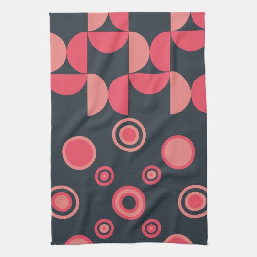 Mid-Century Modern Summer Sunset Theedoek (Verticaal)