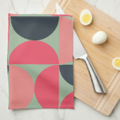 Mid-Century Modern Summer Sunset Theedoek (Quarter Fold)