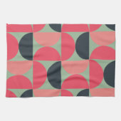 Mid-Century Modern Summer Sunset Theedoek (Horizontaal)