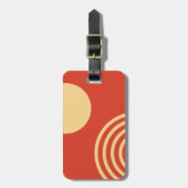 Mid Century Modern Sun and Rainbow Line Bagagelabel (Voorkant verticaal)