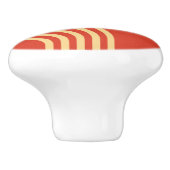 Mid Century Modern Sun and Rainbow Line Keramische Knop (Zijkant)