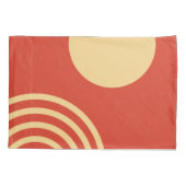 Mid Century Modern Sun and Rainbow Line Kussensloop (Achterkant)