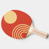 Mid Century Modern Sun and Rainbow Line Tafeltennisbatje (Zijkant)