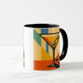 Mid Century Modern Sunrise Bauhaus Martini Mok (Voorkant rechts)