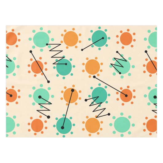 Mid Century Modern Sunshine Tafelkleed (Voorkant (Horizontaal))