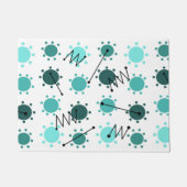 Mid Century Modern Sunshine Turquoise Deurmat (Voorkant)