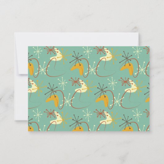 Mid-Century Modern Thank You Card - Retro Atomic Bedankkaart (Achterkant)