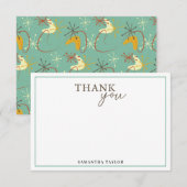 Mid-Century Modern Thank You Card - Retro Atomic Bedankkaart (Voorkant / Achterkant)
