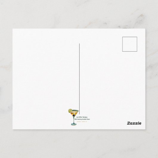 Mid Century Modern The Martini Intellectuals  Briefkaart (Achterkant)