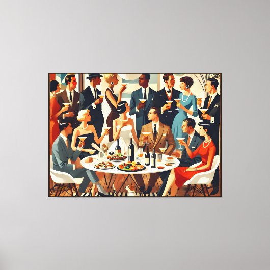 Mid Century Modern The Martini Intellectuals  Canvas Afdruk (Voorkant)