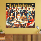 Mid Century Modern The Martini Intellectuals  Canvas Afdruk (Insitu (Woonkamer))