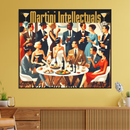Mid Century Modern The Martini Intellectuals  Canvas Afdruk