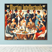 Mid Century Modern The Martini Intellectuals  Canvas Afdruk (Insitu (Houten vloer))