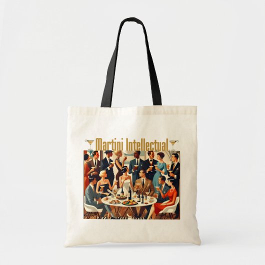 Mid Century Modern The Martini Intellectuals  Tote Bag (Voorkant)