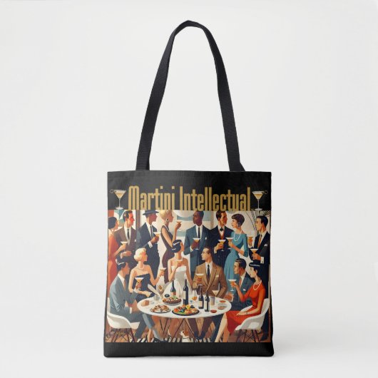 Mid Century Modern The Martini Intellectuals  Tote Bag (Voorkant)