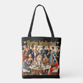 Mid Century Modern The Martini Intellectuals  Tote Bag (Achterkant)