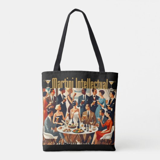 Mid Century Modern The Martini Intellectuals  Tote Bag (Achterkant)