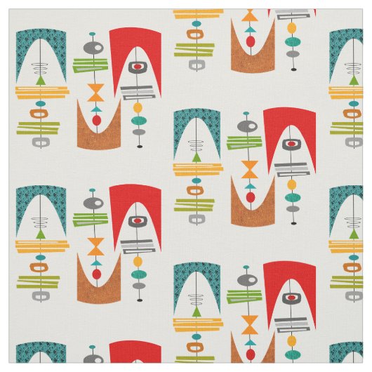 Mid-Century Modern Tiki Tok Stof (Swatch)