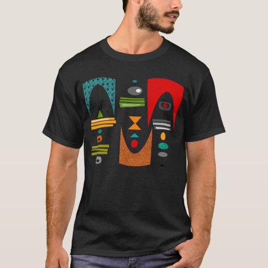 Mid-Century Modern Tiki Tok T-shirt (Voorkant)