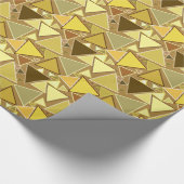 Mid-Century Modern Triangles, Mustard Yellow Cadeaupapier (Hoek)