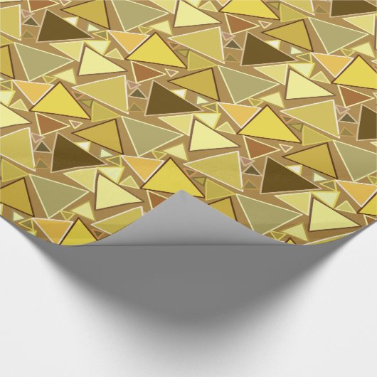 Mid-Century Modern Triangles, Mustard Yellow Cadeaupapier (Hoek)