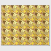 Mid-Century Modern Triangles, Mustard Yellow Cadeaupapier (Vlak)