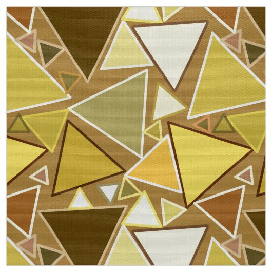 Mid-Century Modern Triangles, Mustard Yellow Stof (Swatch)