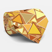 Mid-Century Modern Triangles, Mustard Yellow Stropdas (Opgerold)
