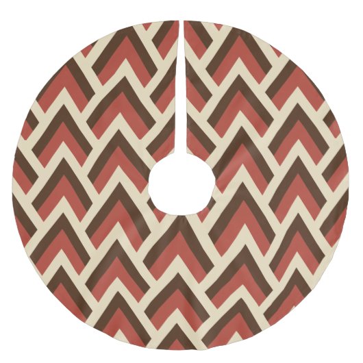 Mid Century Modern Triangles (rood) Kerstboom Rok (Voorkant)