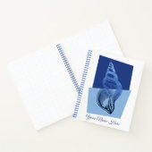 Mid-Century Modern Turban Shell Ocean Blue Journal Notitieboek (Binnen)