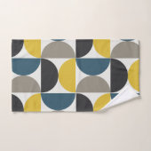 Mid-Century Modern Turmer Gunmetal en blauw Bad Handdoek (Handdoek)