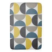 Mid-Century Modern Turmer Gunmetal en blauw Badmat (Voorkant Verticaal)