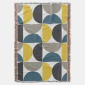 Mid-Century Modern Turmer Gunmetal en blauw Deken (Voorkant Verticaal)