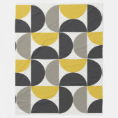 Mid-Century Modern Turmeric Gunmetal Fleece Deken (Voorkant)