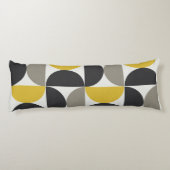 Mid-Century Modern Turmeric Gunmetal Lichaamskussen (Achterkant)