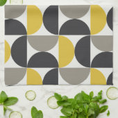 Mid-Century Modern Turmeric Gunmetal Theedoek (Gevouwen)