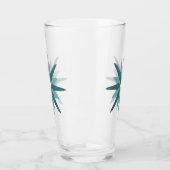 Mid-Century Modern Turquoise Starburst Glass Glas (Links)