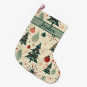 Mid Century Modern Vakantie Grote Kerstsok (Voorkant (Hangend))