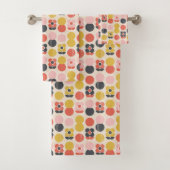 Mid-century modern ventilatorpatroon bad handdoek (Insitu)