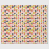 Mid-century modern ventilatorpatroon cadeaupapier (Vlak)