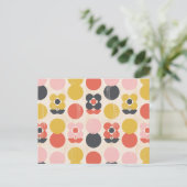 Mid-century modern ventilatorpatroon feestdagenkaart (Staand voorkant)